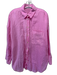 Zara Size M Pink Linen Long Sleeve Button Up Breast Pocket Shirt Top Pink / M