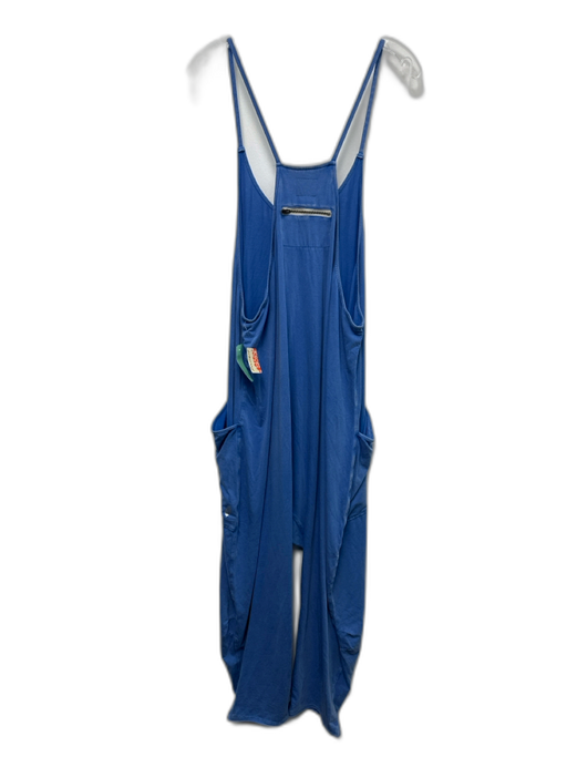 Free People Movement Size L Baby Blue Cotton Spaghetti Strap Jumpsuit Baby Blue / L
