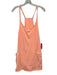 FP Movement Size L Peach Orange Cotton Blend Sleeveless V Neck Mini Romper Peach Orange / L