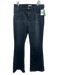 KUT Size 14 Black Wash Cotton Denim Zip & Button 5 Pocket Whiskering Flare Jeans Black Wash / 14