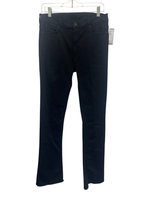 Mother Size 32 Black Cotton Blend High Rise Zip Fly Bootcut Jeans Black / 32