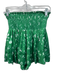 Koch Size S Green & White Polyester Shirred Waist Flowy Shorts Green & White / S