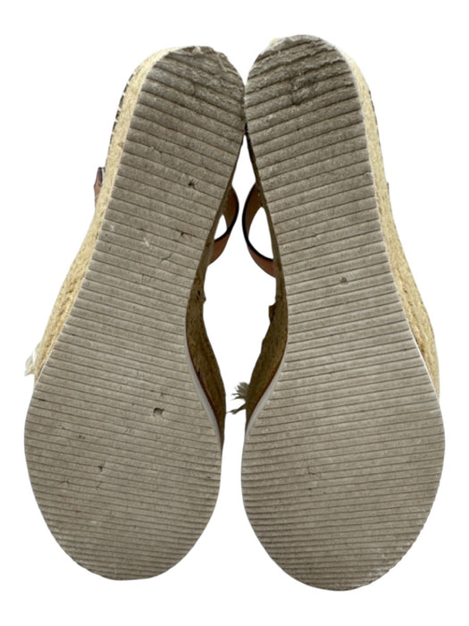 See By Chloe Shoe Size 37 Beige & Brown Leather Upper Raffia Fringe Wedges Beige & Brown / 37