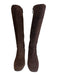 Stuart Weitzman Shoe Size 7 Dark Brown Leather Upper Suede Square Toe Boots Dark Brown / 7