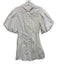 Jonathan Simkhai Size 2 White Cotton Blend Button Down Bubble Hem Mini Dress White / 2