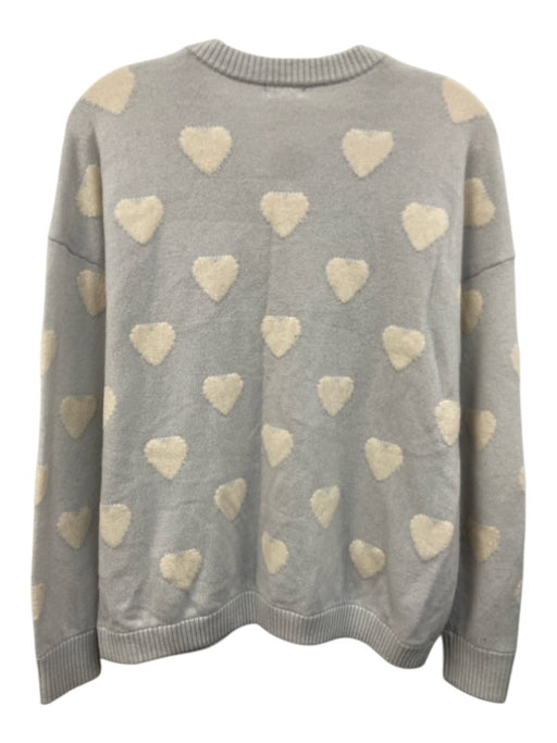 Minnie Rose Size Medium Blue, Red, White Cashmere Long Sleeve Hearts Sweater Blue, Red, White / Medium