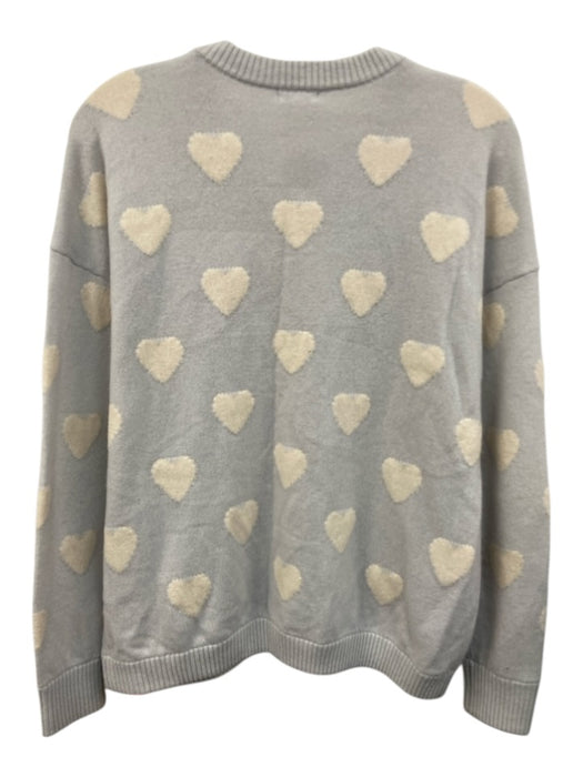 Minnie Rose Size Medium Blue, Red, White Cashmere Long Sleeve Hearts Sweater Blue, Red, White / Medium