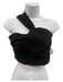 A.L.C. Size 2 Black Linen Blend One Shoulder Pleated Side Zip Cropped Top Black / 2