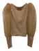 Alice + Olivia Size XS Beige Blush Viscose Blend Long puff sleeve Stretch Top Beige Blush / XS