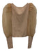 Alice + Olivia Size XS Beige Blush Viscose Blend Long puff sleeve Stretch Top Beige Blush / XS