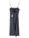 La Ligne Size XS Navy Blue & White Cotton Blend Spaghetti Strap Dress Navy Blue & White / XS