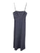 La Ligne Size XS Navy Blue & White Cotton Blend Spaghetti Strap Dress Navy Blue & White / XS