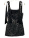 Alice + Olivia Size 6 Gunmetal & black Acrylic Blend Sleeveless Tie Sleeve Dress Gunmetal & black / 6