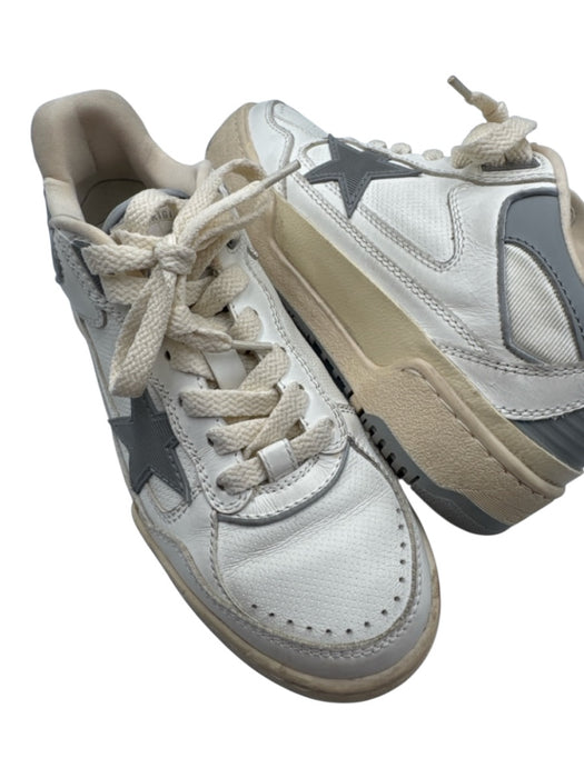 Golden Goose Shoe Size 36 Gray & White Leather Upper Round Toe Star Sneakers Gray & White / 36