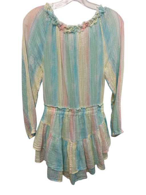 Loveshackfancy Size XS Blue, Red, Yellow Cotton Blend Metallic Thread Mini Dress Blue, Red, Yellow / XS