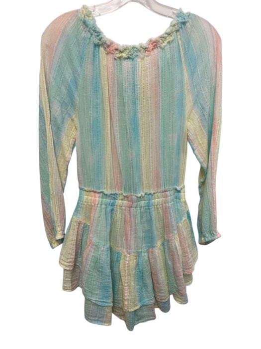 Loveshackfancy Size XS Blue, Red, Yellow Cotton Blend Metallic Thread Mini Dress Blue, Red, Yellow / XS
