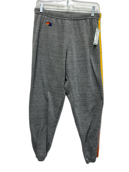 Aviator Nation Size M Gray & multi Cotton Blend Side Stripe Jogger Pants Gray & multi / M