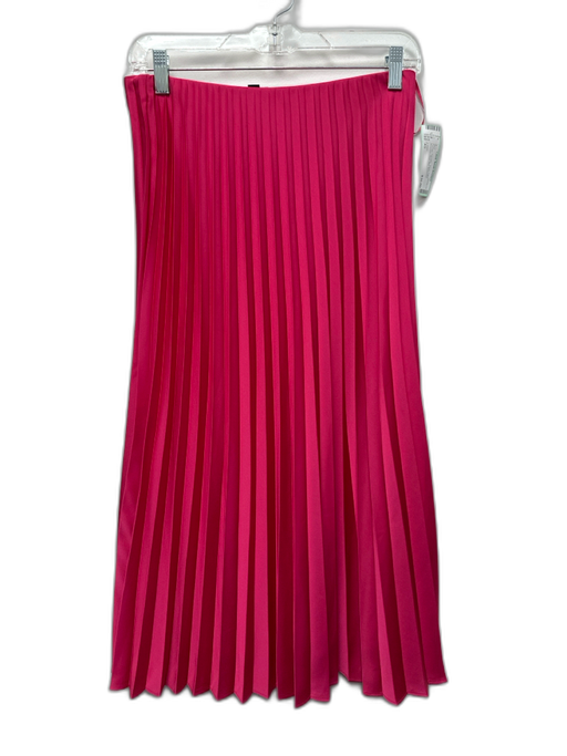 J. Crew Size XS Fuchsia Polyester Elastic Waist Accordion Pleat Midi Skirt Fuchsia / XS