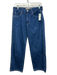 AMO Size 25 Med Wash Cotton Denim Zip & Button High Rise Wide Leg Jeans Med Wash / 25