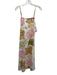Paper Heart Size S White, Pink & Blue Rayon Spaghetti Strap Post Cards Dress White, Pink & Blue / S