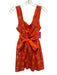 Maeve Size XS Orange & Pink Cotton Sleeveless Floral V Neck Mini Dress Orange & Pink / XS
