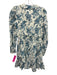 GAP X Love Shack Fancy Size S Blue & White Cotton Long Sleeve Floral Mini Dress Blue & White / S