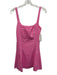 Zara Size S Bubblegum Pink Cotton Blend Sleeveless Pleat Detail Back Zip Dress Bubblegum Pink / S