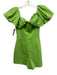 Elliatt Size XS Lime Green Viscose Blend Off Shoulder Balloon Sleeve Romper Lime Green / XS