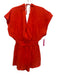 Zara Size S Red Cap Sleeve V Neck Elastic Waist Romper Red / S