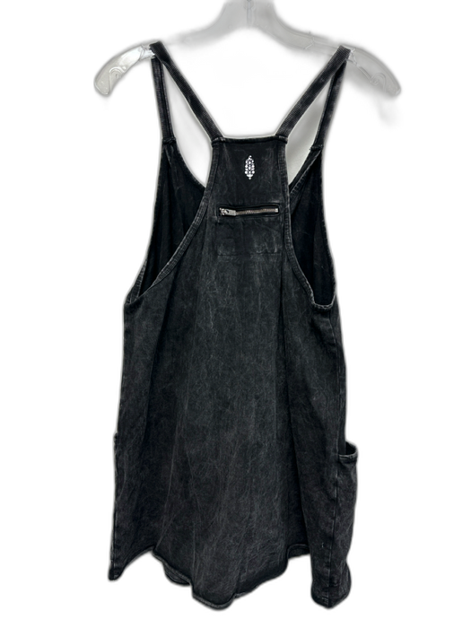 Free People Movement Size S/P Black Cotton Spaghetti Strap Side Pockets Dress Black / S/P
