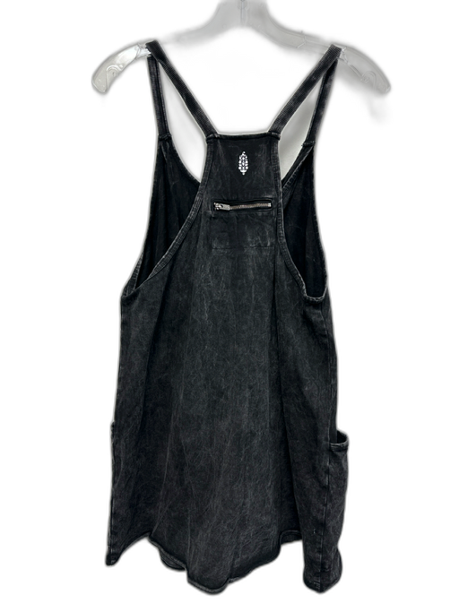 Free People Movement Size S/P Black Cotton Spaghetti Strap Side Pockets Dress Black / S/P