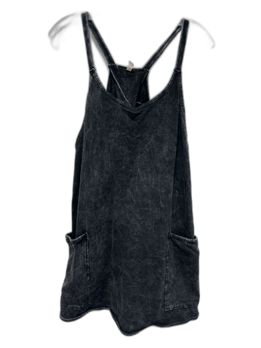 Free People Movement Size S/P Black Cotton Spaghetti Strap Side Pockets Dress Black / S/P