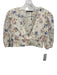 Zara Size S White, Purple, Green Cotton 3/4 Balloon Sleeve Floral Skirt Set White, Purple, Green / S