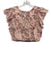 GAP X Love Shack Fancy Size XXL Pink & Brown Cotton Flutter Cap sleeve Top Pink & Brown / XXL