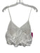 Zara Size S White Cotton Spaghetti Strap Crochet Detail Bubble Cropped Top White / S