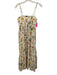 Maison d'Amelie Size XS Cream White & Multi Linen Blend Spaghetti Strap Dress Cream White & Multi / XS