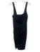 Anthropologie Size S Black Linen Blend Sleeveless Button Detail Side Zip Dress Black / S