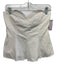 Zara Size M White Polyester Strapless Peplum Back Zip Top White / M