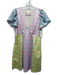 Love Shack Fancy Size 4 Pink, Blue & Multi Polyester Short Sleeve Floral Dress Pink, Blue & Multi / 4