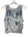 Lululemon Size Est S Blue & White Sleeveless Tie Dye Ribbed Detail Top Blue & White / Est S