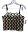 H&M Size S Black & Tan Polyester Spaghetti Strap Crochet Unlined Skirt Set Black & Tan / S