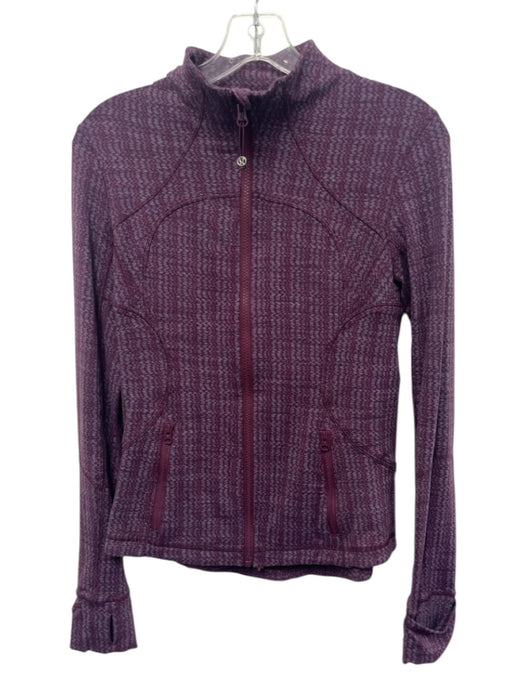 Lululemon Size Est S Purple & Gray Long Sleeve Zig Zag Zip Up Jacket Purple & Gray / Est S