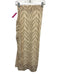 Amanda Maria Size XS Beige & Tan Polyester Elastic Waist Squiggles Rouched Skirt Beige & Tan / XS