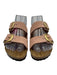Birkenstock Shoe Size 36 Light Pink Suede Cork Gold Buckle Double Strap Sandals Light Pink / 36