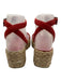 Pedro Garcia Shoe Size 36 Red & Tan Suede Raffia Criss Cross Strap Wedges Red & Tan / 36