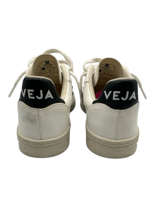 Veja Shoe Size 5 White & Black Leather Rubber Sole lace up Sneakers White & Black / 5