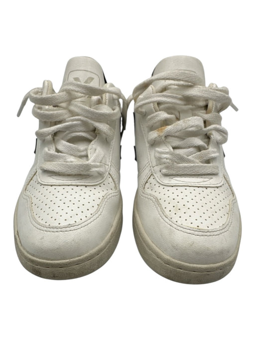Veja Shoe Size 5 White & Black Leather Rubber Sole lace up Sneakers White & Black / 5