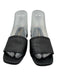 Stuart Weitzman Shoe Size 6 Black Leather Square Toe Block Heel Mules Black / 6