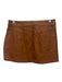We The Free Size 25 Brown Viscose Faux Leather Diagonal Buttons Mini Skirt Brown / 25