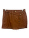 We The Free Size 25 Brown Viscose Faux Leather Diagonal Buttons Mini Skirt Brown / 25